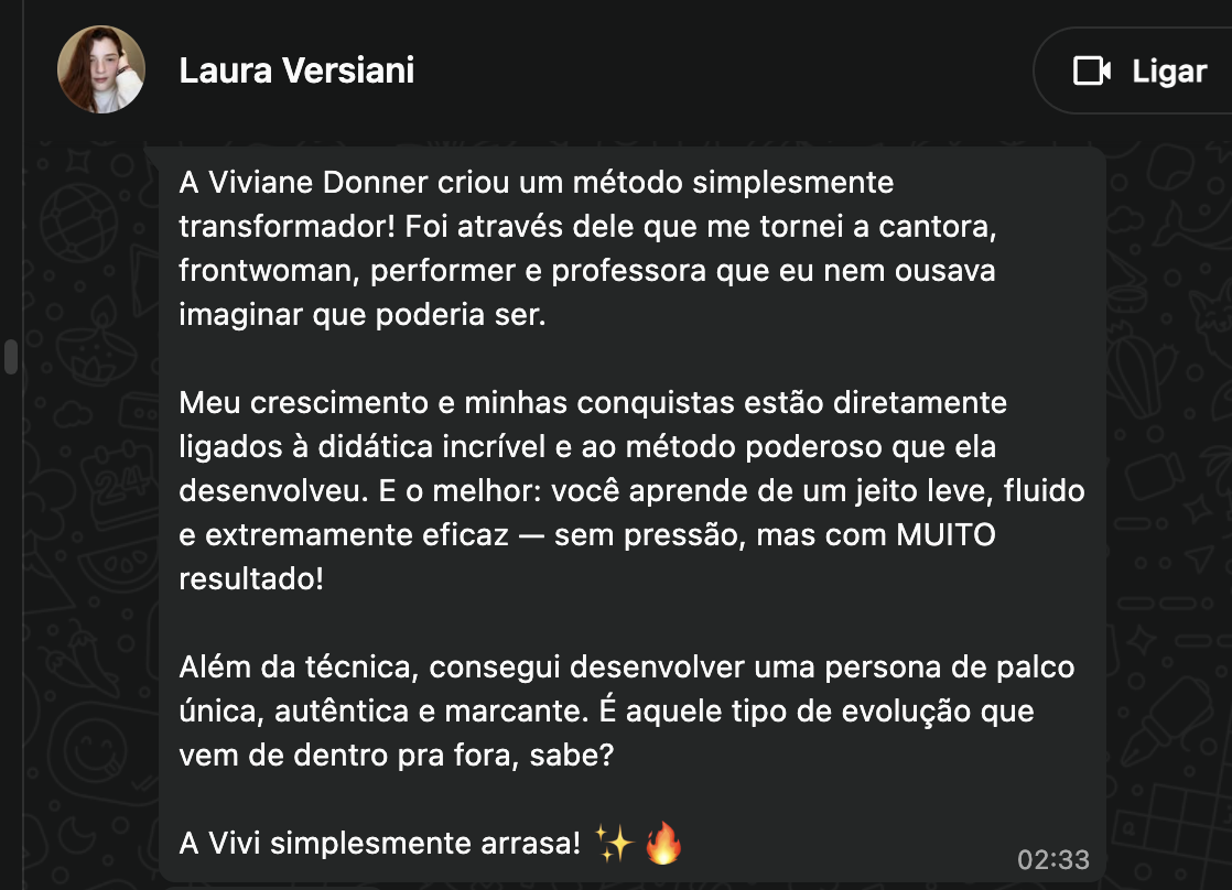 Depoimento Laura Versiani